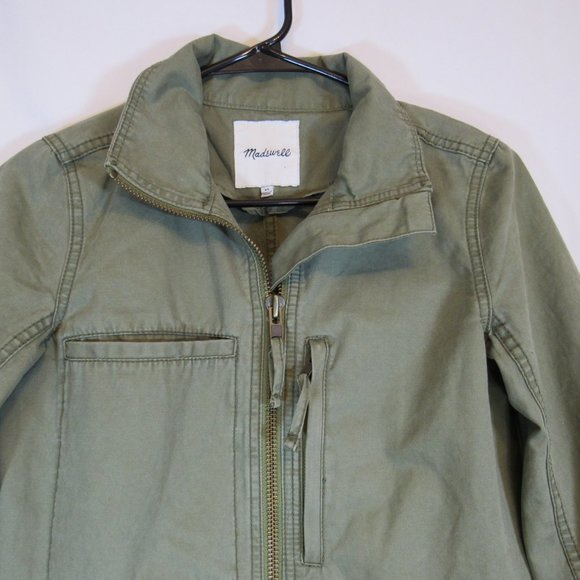 Madewell Military Olive Green Anorak Drawstring Waist Zip Up Jacket Coat… - Picture 6 of 7